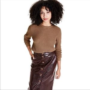 Rachel Comey x Target Stiched Crewneck Pullover Sweater Size XL Brown